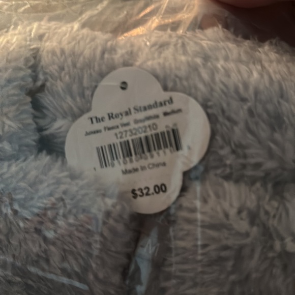 NWT Juneau Fleece Vest Medium Gray - Picture 3 of 3